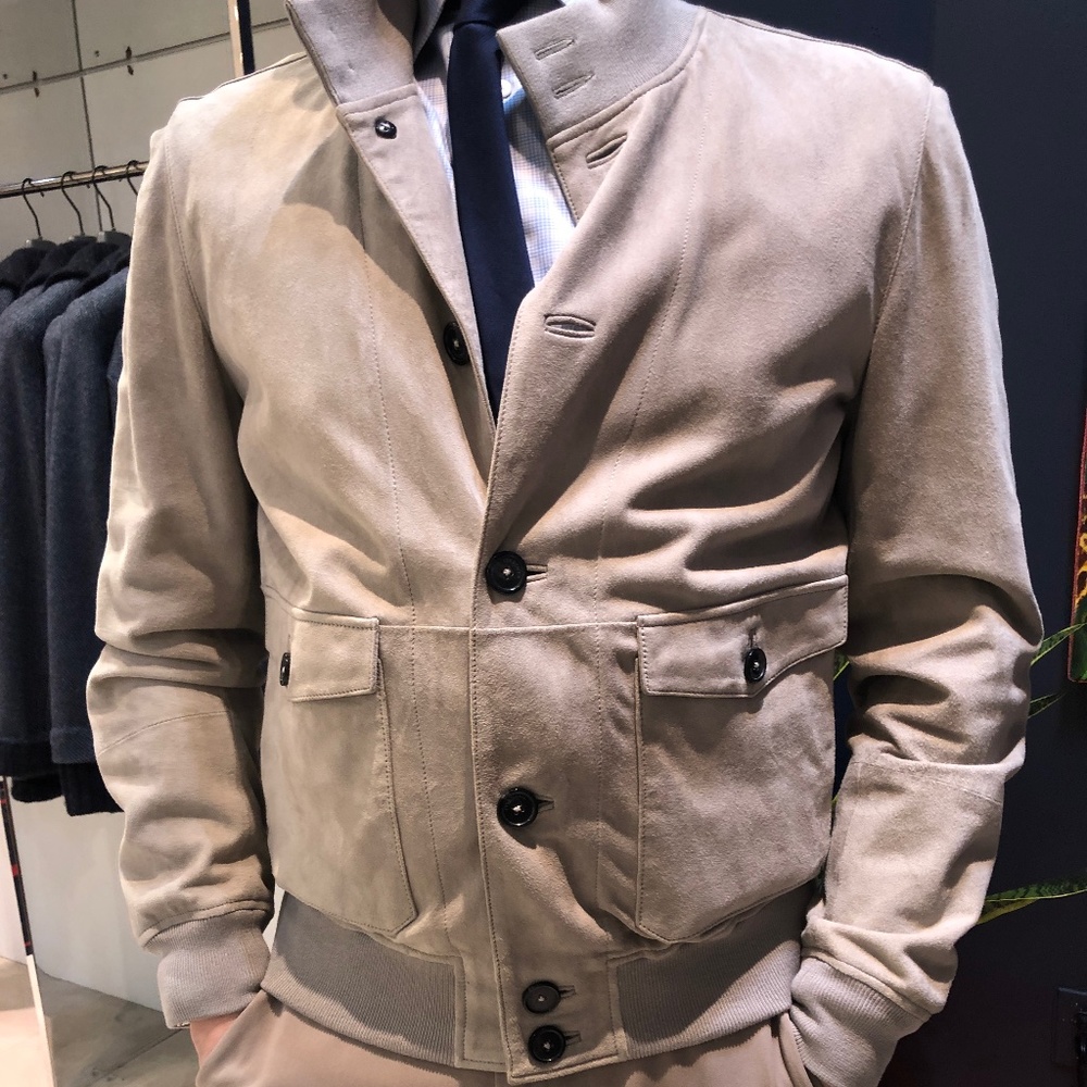 Enrico Mandelli Lux Gray Suede Jacket